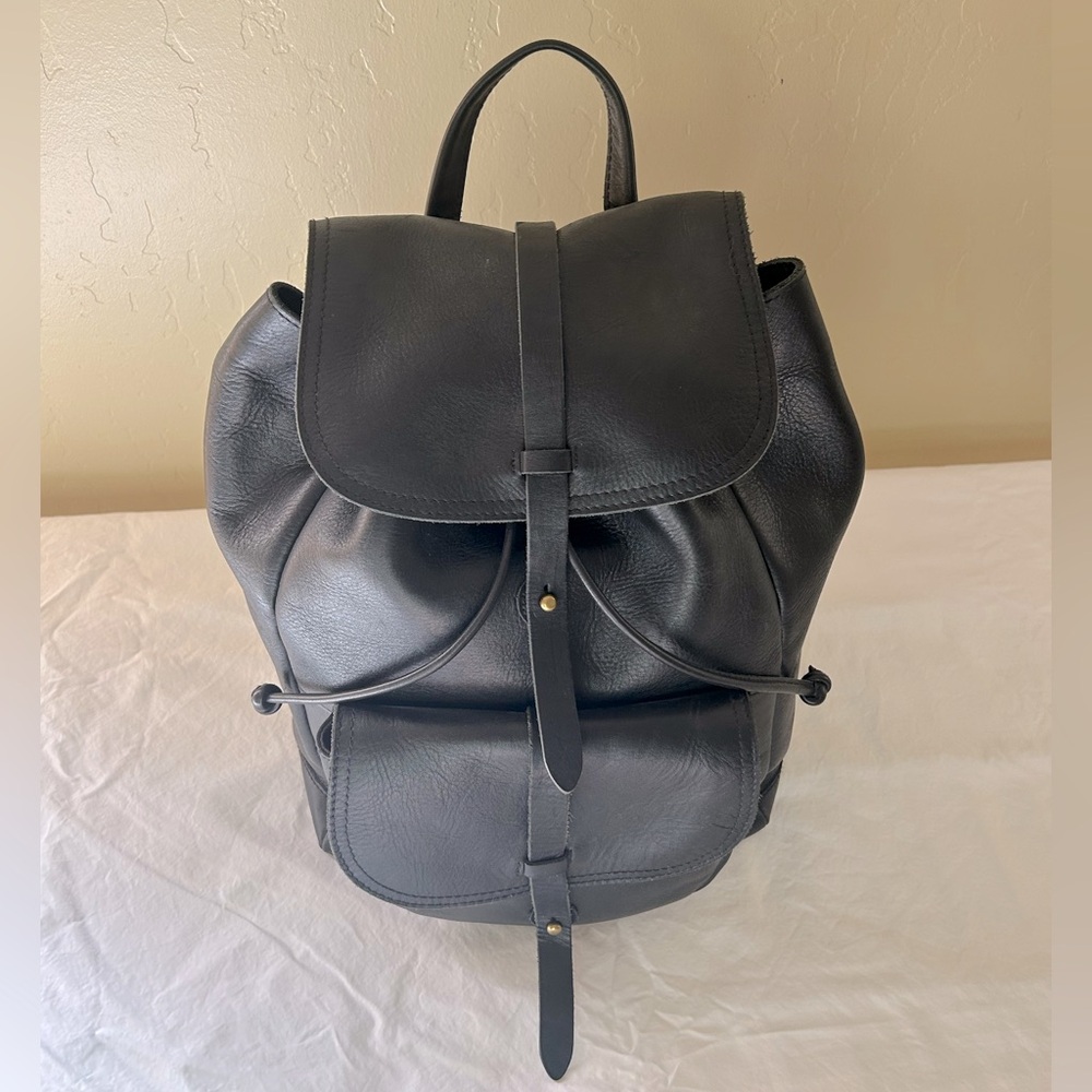 Madewell Black Leather Backpack